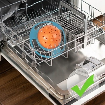 RÓŻOWA MISKA NIEWYSYPKA obrotowa PRZYKRYWKA GYRO BOWL 360 NIEBIESKA