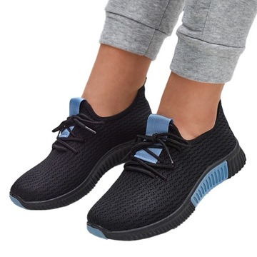 CZARNO-NIEBIESKIE DAMSKIE BUTY SPORTOWE KETETI 40