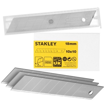 STANLEY BREAKING BLADES ЛЕЗВИЕ НОЖА 18 мм x100ШТ.