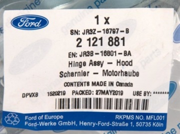 ПЕТЛЯ КАПОТА ЛЕВАЯ FORD MUSTANG Mk6 2017-