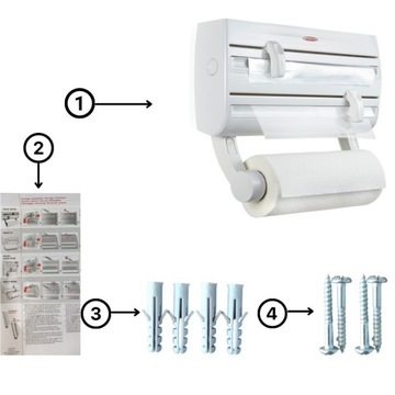 Кухонный органайзер 3в1, БУМАЖНОЕ ПОЛОТЕНЦЕ И ФОЛЬГА