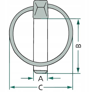 Стопорный штифт, оцинкованная версия, A: 10 мм.