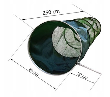Рыболовная сеть с шестом 40 см х 2,5 м.