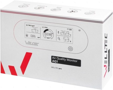 ДЕТЕКТОР-ИЗМЕРИТЕЛЬ WELLTEC AQ1: PM2,5 TVOC HCHO °C %