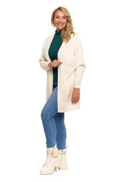 ДЛИННЫЙ КАРДИГАН MORAJ ВИСКОЗА СВОБОДНОГО КРОЯ С ДЛИННЫМ РУКАВОМ БЕЖЕВЫЙ XXL