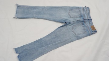ZARA spodnie jeansy z dziurami haft r 32 k2