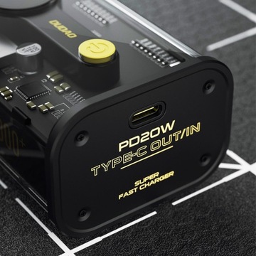 FAST POWERBANK 10000 мАч 2x USB ЧЕРНЫЙ POWER BANK 22,5 Вт PD + КАБЕЛЬ USB-C