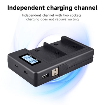 2 шт. аккумулятор емкостью 6000 мАч NP-F730 NP-F750 NP-F770 + USB-зарядное устройство с ЖК-дисплеем для Sony