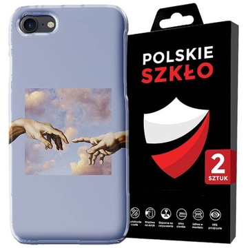 STYLOWE ETUI CASE DO IPHONE 7 8 WZORY + SZKŁO