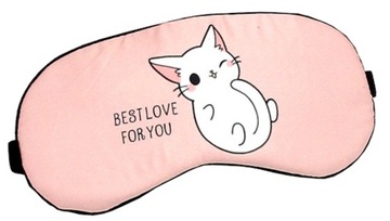 OPASKA NA OCZY DO SPANIA MASKA SATYNA KOT KOTEK