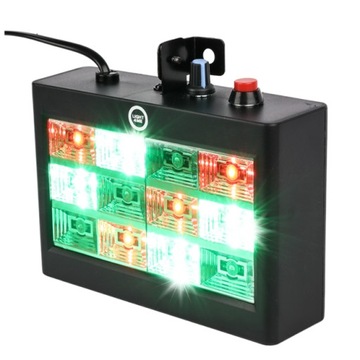 ЦВЕТНОЙ СТРОБЕСКОП DISCO RGB DISCO LIGHT 12LED ЗВУКОВОЙ ДАТЧИК
