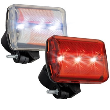 LAMPKA ROWEROWA światełka led na bagażnik zestaw lampek rowerowych LED