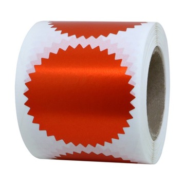 Naklejki Plomby Suchy Stempel Czerwone 10 szt.