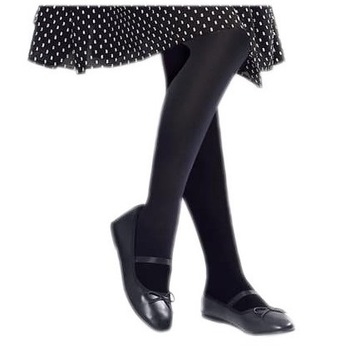 RAJSTOPY DZIECIĘCE DZIEWCZĘCE CZARNE GŁADKIE Z MIKROFIBRY 122-128 FUNPOL