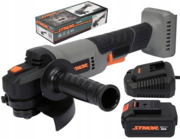 УГЛОВАЯ ШЛИФМАШИНА STHOR 125ММ АККУМУЛЯТОРНАЯ. 20 В + 4 Ач