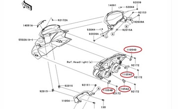 KAWASAKI Z750 07-12 UCHWYT STELAŻ MOCOWANIE LAMPY