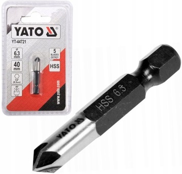 YATO POGŁĘBIACZ DO METALU HSS 6,3MM X 40MM HEX YT-44721