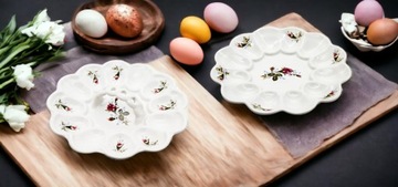 ТАРЕЛКА ЯИЧНАЯ ТАРЕЛКА КЕРАМИЧЕСКОЕ БЛЮДО РУЧКА РОЗОВАЯ ПАСХА