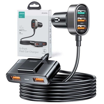 MINI ŁADOWARKA SAMOCHODOWA 60W PPS DWA WEJŚCIA USB-A USB-C PD QC