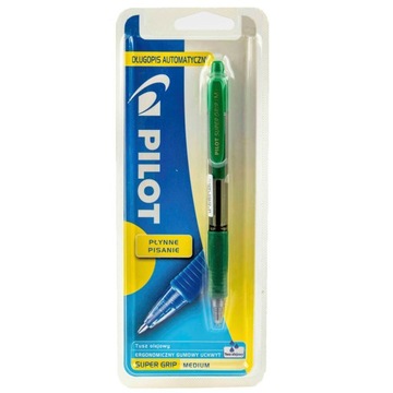 Długopis autom. olejowy Super Grip, Pilot zielony