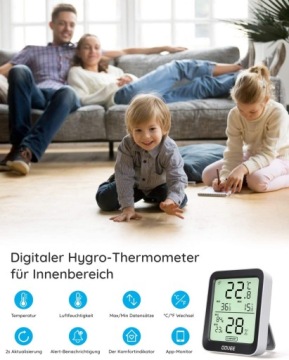 ТЕРМОМЕТР ГИГРОМЕТР МИНИ-ЖК-дисплей ПАМЯТЬ BLUETOOTH