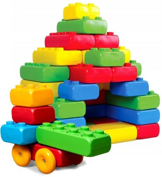 СТРОИТЕЛЬНЫЕ БЛОКИ БРИКС САМЫЕ БОЛЬШИЕ БЛОКИ + КОЛЕСА