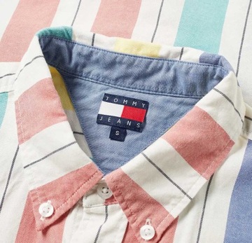 KOSZULA TOMMY HILFIGER JEANS SUMMER STRIPE SHIRT L