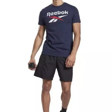 Reebok t-shirt koszulka męska granatowa bawełna Big Logo Tee HG2423 L