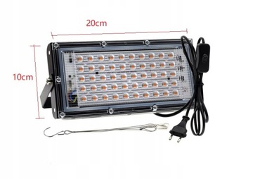 ЛАМПА ДЛЯ РОСТА ДЛЯ ВЫРАЩИВАНИЯ РАСТЕНИЙ СВЕТОДИОДНАЯ ПАНЕЛЬ 50ВТ