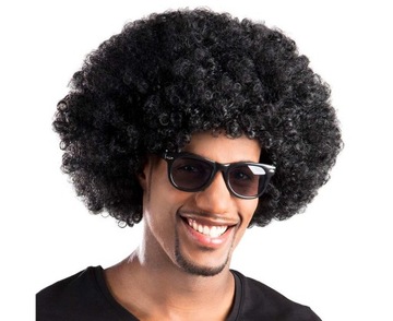 Peruka Afro Czarna Impreza Party Przebranie