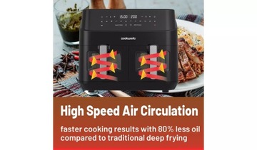 COOKWORKS ДВОЙНАЯ ФРИТЮРНИЦА, 9Л