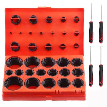 НАБОР МАСЛОСТОЙКИХ УПЛОТНИТЕЛЬНЫХ КОЛЬЦЕВ + КРЮЧКИ