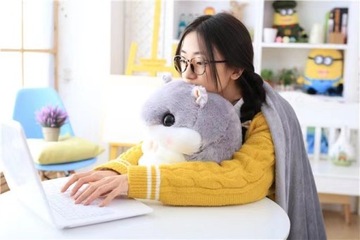 ПЛЮШЕВАЯ ПОДУШКА CUDDLE PLUSHIE PLANKET HAMSTER, унисекс