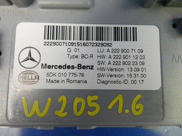 MERCEDES C W205 MODUL ŘÍZENÍ SAM