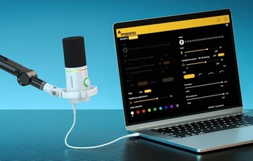 Игровой конденсаторный микрофон Maono PD200X RGB для студийного компьютера
