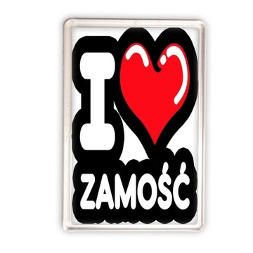 magnes akrylowy kocham Zamość
