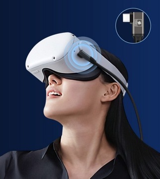 USB 3.2 тип A — USB C плетеный кабель премиум-класса для Meta Oculus Quest 1/2/3 5 м