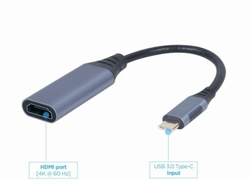 Адаптер USB C 3.0 для HDMI 4K 60 Гц кабель MacBook ноутбук Gembird Adapter
