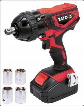 Ключ батареи Yato 18V + 4 крышки 1/2 