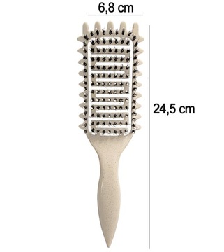 ЩЕТКА для вьющихся волос, кудрей, придающих форму локонов, из кабаньей щетины SzW13
