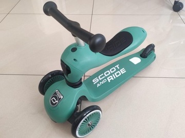 Scoot And Ride Forest ZESTAW HULAJNOGA Jeździk 2w1 + KASK z LED XXS do S 1+