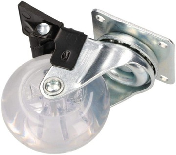 KÓŁKO OBROTOWE MEBLOWE PRZEŹROCZYSTE Ø50 HAMULEC