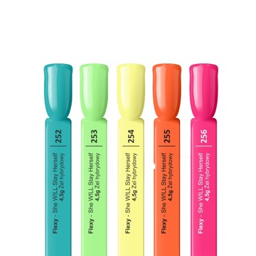 Silcare Zestaw 5x Lakier Hybrydowy Flexy She W!LL Stay Brave 5 x 4,5 g