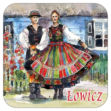 PODKŁADKA KORKOWA PARA ŁOWICKA ŁOWICZ KOLEKCJA FOLK