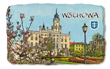 WSCHOWA magnes na lodówkę kamień pamiątka 543A
