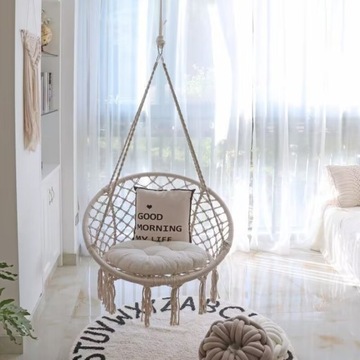 FOTEL WISZĄCY HUŚTAWKA HAMAK 120 CM DO DOMU OGRODU !! 3 KOLORY DO WYBORU !!