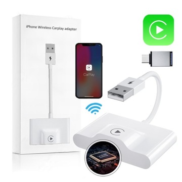 BEZPRZEWODOWY ADAPTER CarPlay iOS Wi-Fi/Bluetooth