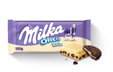 Milka czekolada biała z kawałkami ciasteczek Oreo White 100 g tabliczka