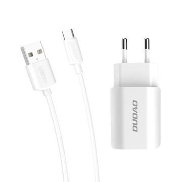 ŁADOWARKA SIECIOWA 2X USB 5V/2.4A+KABEL USB TYP C