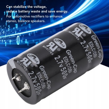 КОНДЕНСАТОР СУПЕР ФАРАД 500F ЧЕРНЫЙ КОНДЕНСАТОР